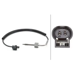 Érzékelő, Kipufogógáz Hőmérséklet - HELLA (6PT014494-131)