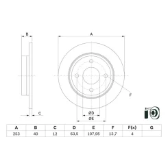 Féktárcsa - BOSCH (0986479F63)