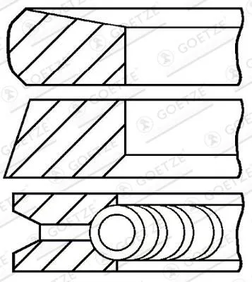 PierCienie Tłokowe Renault Espace - GOETZE ENGINE (08-127400-00)