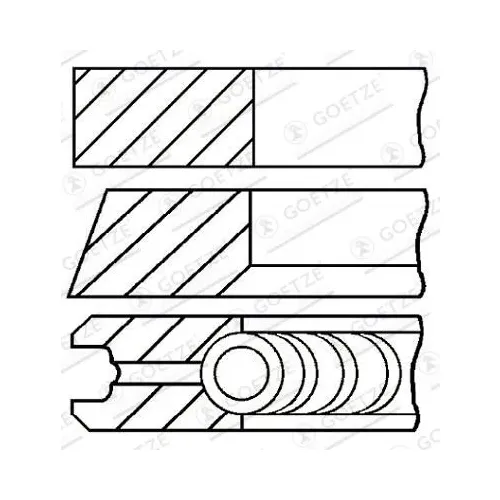 PierCienie Tłokowe Vw Tiguan - GOETZE ENGINE (08-139500-00)