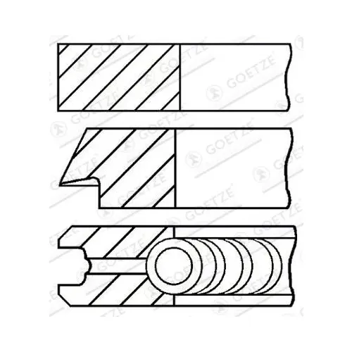 PierCienie Tłokowe Vw Phaeton 4,2 03- - GOETZE ENGINE (08-139600-00)