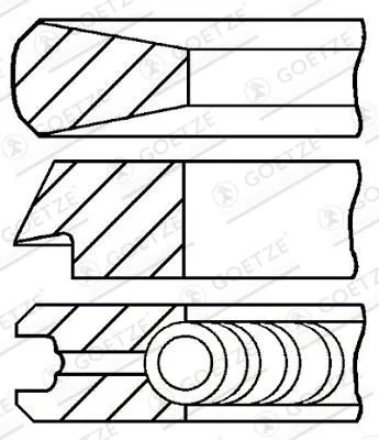 PierCienie Tłokowe Bmw 1 - GOETZE ENGINE (08-114400-40)