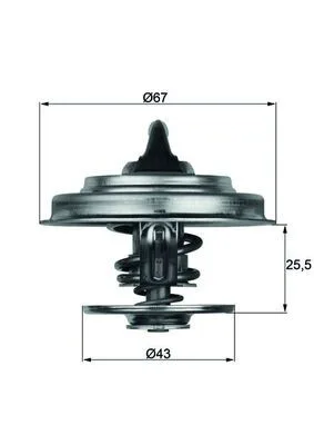 Termostat Db 83C - MAHLE (TX1883D)