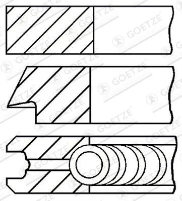 PierCienie Tłokowe Bmw 3 - GOETZE ENGINE (08-114400-55)