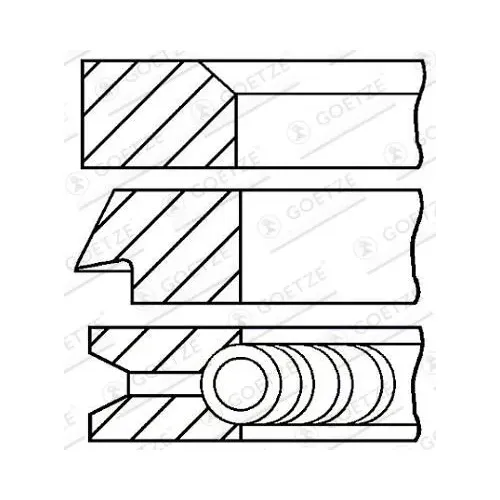 PierCienie Tłokowe Bmw 3 - GOETZE ENGINE (08-106500-00)