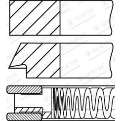 PierCienie Tłokowe Ford Focus - GOETZE ENGINE (08-141300-10)