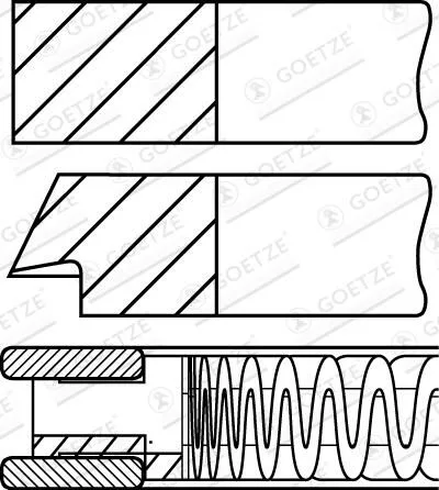PierCienie Tłokowe Ford Focus - GOETZE ENGINE (08-141300-10)