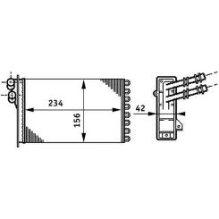 Hőcserélő, Belső Tér Fűtés - MAHLE (AH72000S)