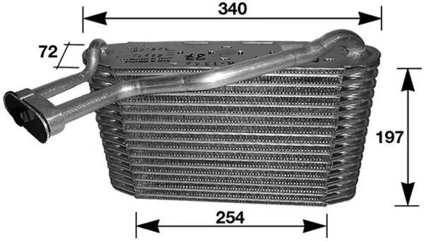Párologtató, Klímaberendezés - MAHLE (AE34000S)