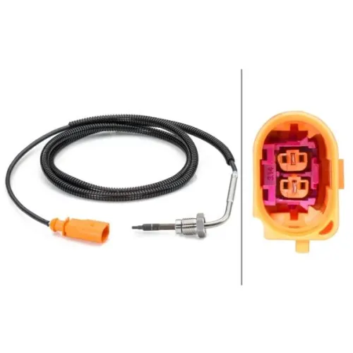 Érzékelő, Kipufogógáz Hőmérséklet - HELLA (6PT014494-281)