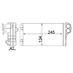 Hőcserélő, Belső Tér Fűtés - MAHLE (AH88000S)