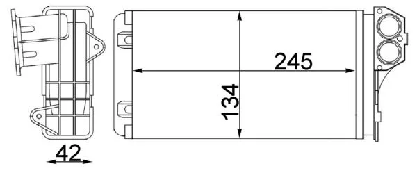 Hőcserélő, Belső Tér Fűtés - MAHLE (AH88000S)