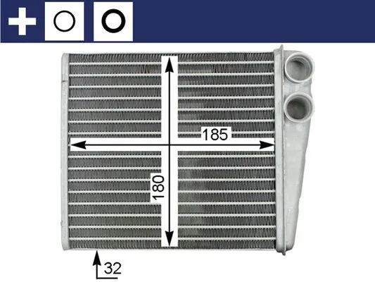 Hőcserélő, Belső Tér Fűtés - MAHLE (AH208000S)