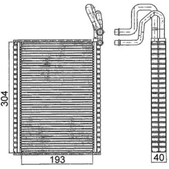 Párologtató, Klímaberendezés - MAHLE (AE116000S)