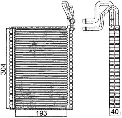 Párologtató, Klímaberendezés - MAHLE (AE116000S)