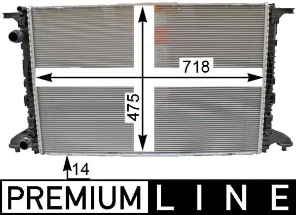 Hűtő, Motorhűtés - MAHLE (CR2176000P)