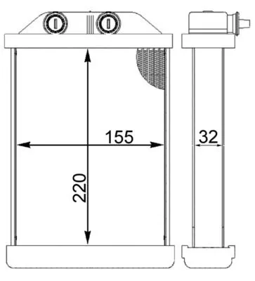 Hőcserélő, Belső Tér Fűtés - MAHLE (AH220000S)
