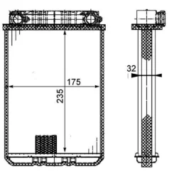 Hőcserélő, Belső Tér Fűtés - MAHLE (AH77000P)
