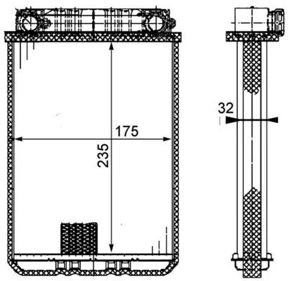 Hőcserélő, Belső Tér Fűtés - MAHLE (AH77000P)