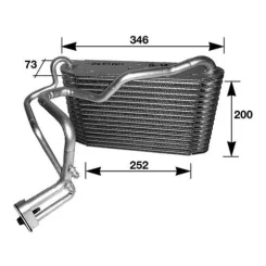 Párologtató, Klímaberendezés - MAHLE (AE33000S)