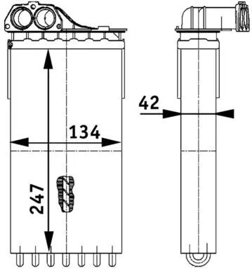 Hőcserélő, Belső Tér Fűtés - MAHLE (AH112000P)