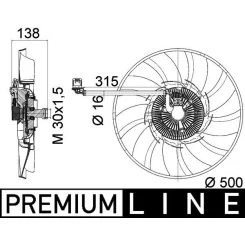 Ventilátor, Motorhűtés - MAHLE (CFF471000P)