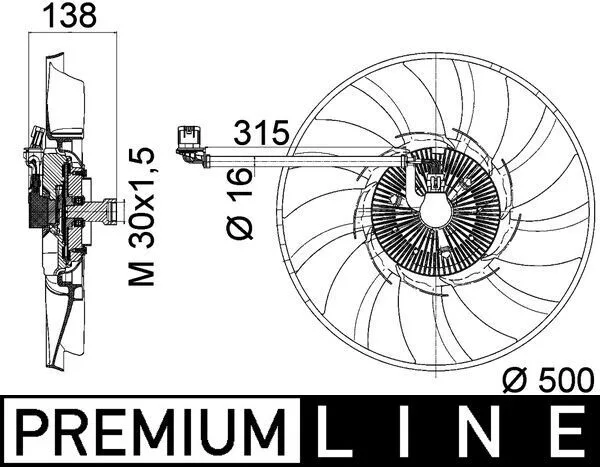 Ventilátor, Motorhűtés - MAHLE (CFF471000P)