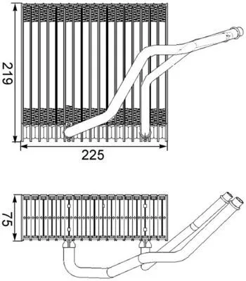 Párologtató, Klímaberendezés - MAHLE (AE38000S)