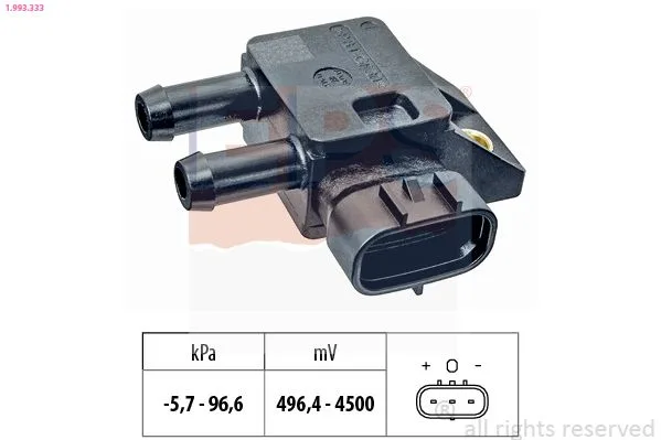 Érzékelő, Kipufogógáz-Nyomás - EPS (1-993-333)