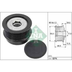 Generátor Szabadonfutó - Schaeffler INA (535035510)