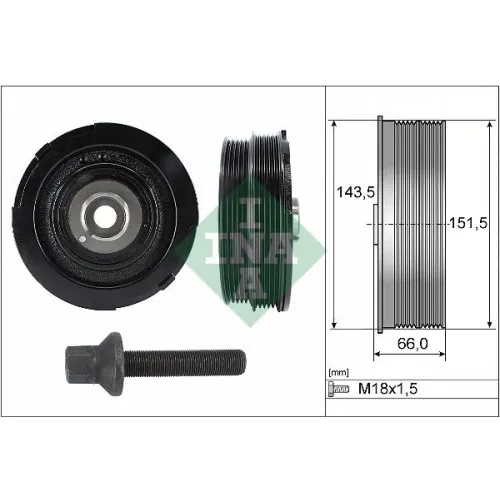 Szíjtárcsa Készlet, Forgattyús Tengely - Schaeffler INA (544006920)