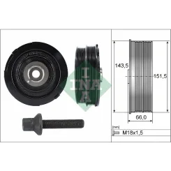 Szíjtárcsa Készlet, Forgattyús Tengely - Schaeffler INA (544006920)