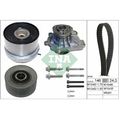 Vízpumpa + Fogasszíj Készlet - Schaeffler INA (530072430)