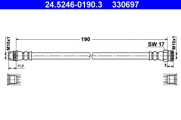 Fékcső - ATE (24.5246-0190.3)