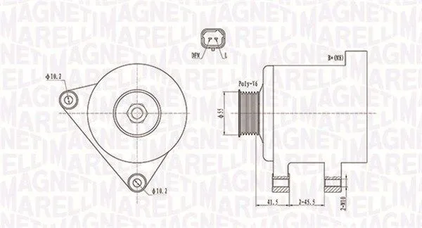 Generátor - MAGNETI MARELLI (MQA1741)