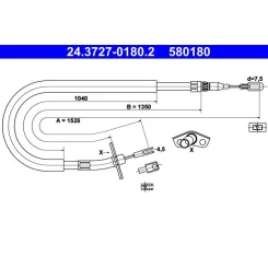 Huzal, Rögzítőfék - ATE (24.3727-0180.2)