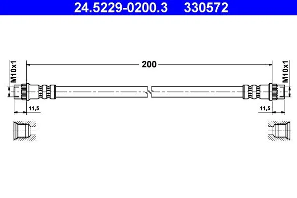 Fékcső - ATE (24.5229-0200.3)