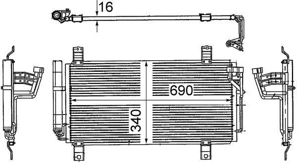 Kondenzátor, Klíma - MAHLE (AC714000S)