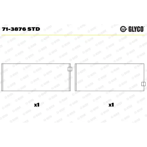 Hajtókar Csapágy - GLYCO (71-3876 STD)