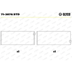 Hajtókar Csapágy - GLYCO (71-3876 STD)