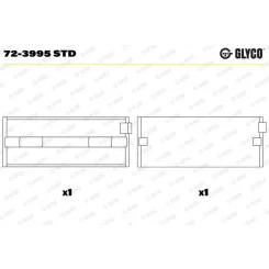 Főtengelycsapágy - GLYCO (72-3995 STD)