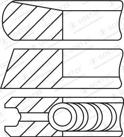 PierCienie Tłokowe Renault 2,3Dci 85,00 - GOETZE ENGINE (08-435200-00)