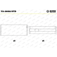 Főtengelycsapágy - GLYCO (72-3856 STD)