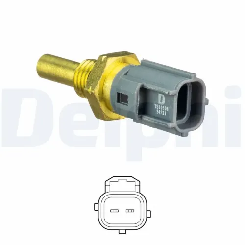 Érzékelő, Hűtőfolyadék-Hőmérséklet - DELPHI (TS10506)