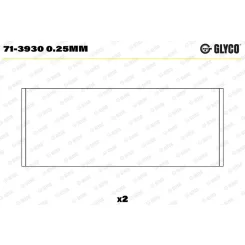Hajtókar Csapágy - GLYCO (71-3930 0.25MM)
