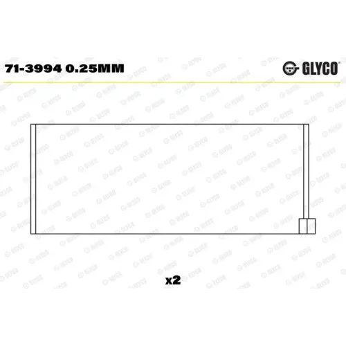 Hajtókar Csapágy - GLYCO (71-3994 0.25MM)