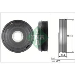 Szíjtárcsa, Főtengely - Schaeffler INA (544013610)