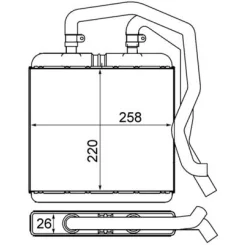 Hőcserélő, Belső Tér Fűtés - MAHLE (AH12000S)