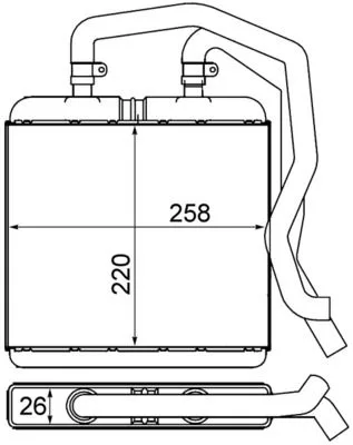 Hőcserélő, Belső Tér Fűtés - MAHLE (AH12000S)