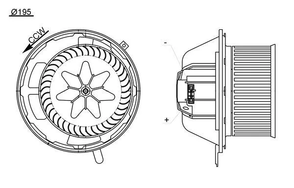 Utastér-Ventilátor - MAHLE (AB194000S)